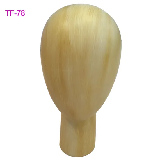 Luxury Wooden Looking Faceless Fiberglass Head Mannequin for Hat Display
