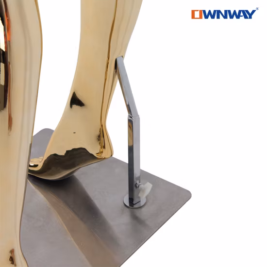 Fashion Window Clothes Display Store Egg Head Chrome Mannequins Gold Female Woman Mannequins