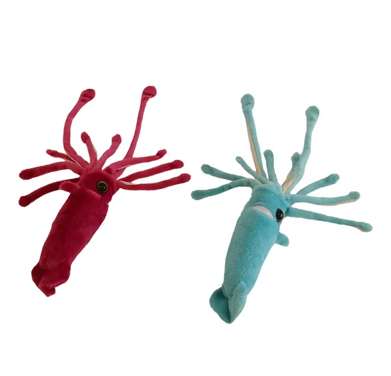 Marine Animal Red and Blue Squid Octopus with Magnet Stuff Plush Toy 