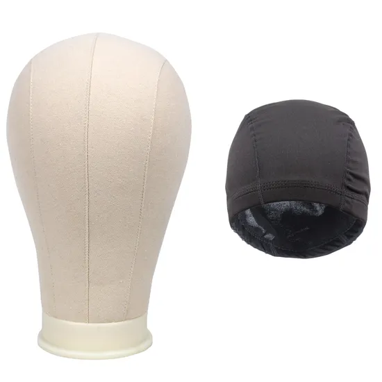 Training Mannequin Head Canvas Block Head Display Styling Mannequin Manikin Head Wig Stand 