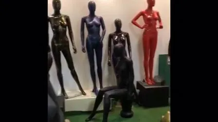 Beautiful Chrome Arm&Head Gold Female Woman Mannequins for Clothing Display 