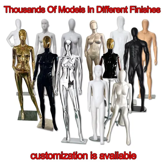 High Level Without Arm Half Body Mannequin in Matt White/Black with Hollow Head and Adjustable Bracket Made of PP/PE/ABS/Fiberglass for Children Clothes Display 