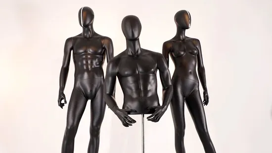 High Quality Fashion Fiberglass Beads Head Male Stand Mannequin 