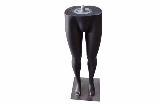 Wholesale Fiberglass Abstract Gray Matte Male Mannequin with Adjustable Hands