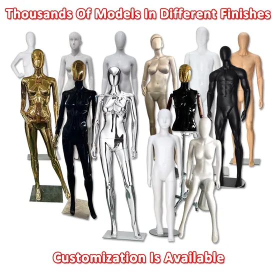 Unique Design Kraft Paper Half Body Mannequin in Matte/Glossy Brown with Abstract Head and Metal Stand Made of PP/PE/ABS/Fiber Glass for Female Clothing Display 